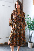 Paisley Print Maxi Dress