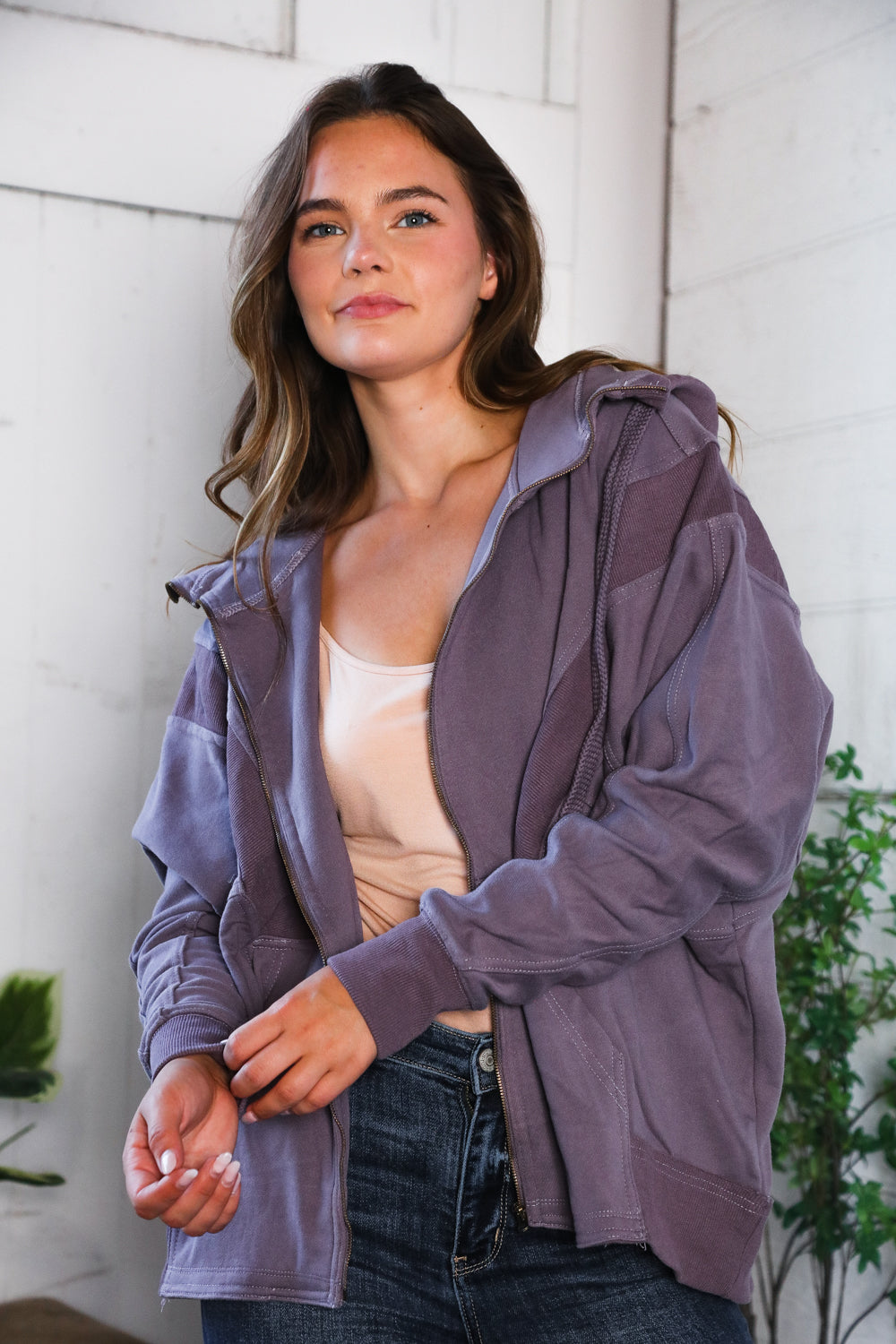 dusty velvet oversized jacket