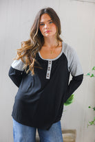 Heather Grey Raglan Top