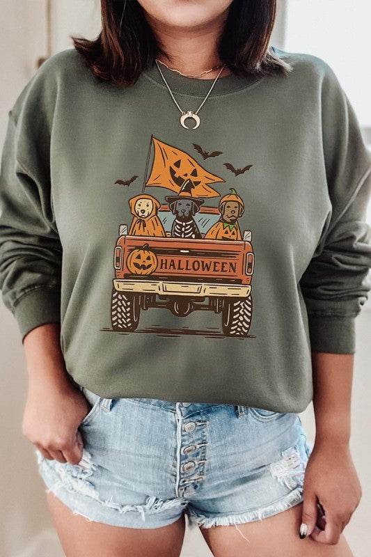 Dog themed Halloween sweatshirt