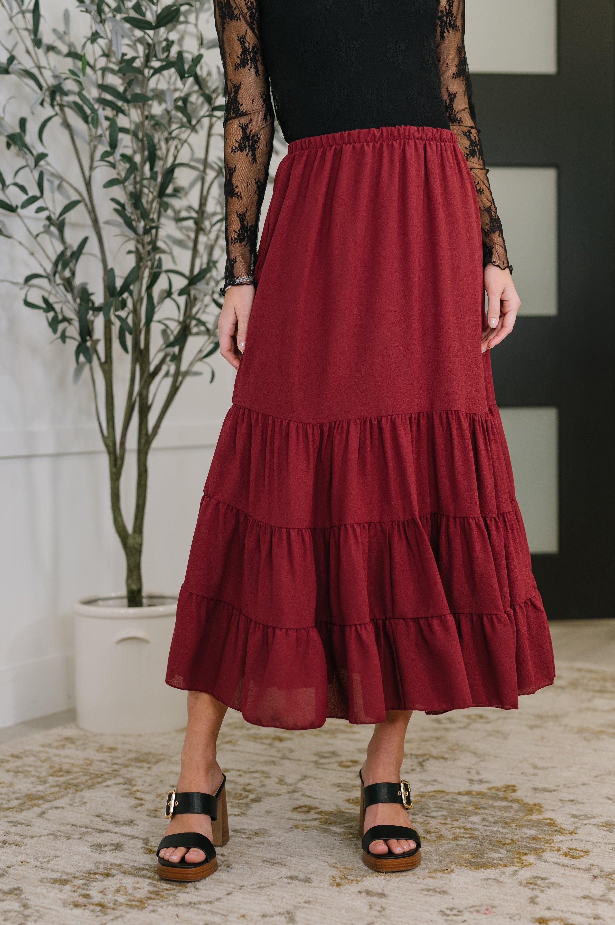 Tiered Maxi Skirt