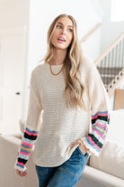 Striped Sleeve Sweater