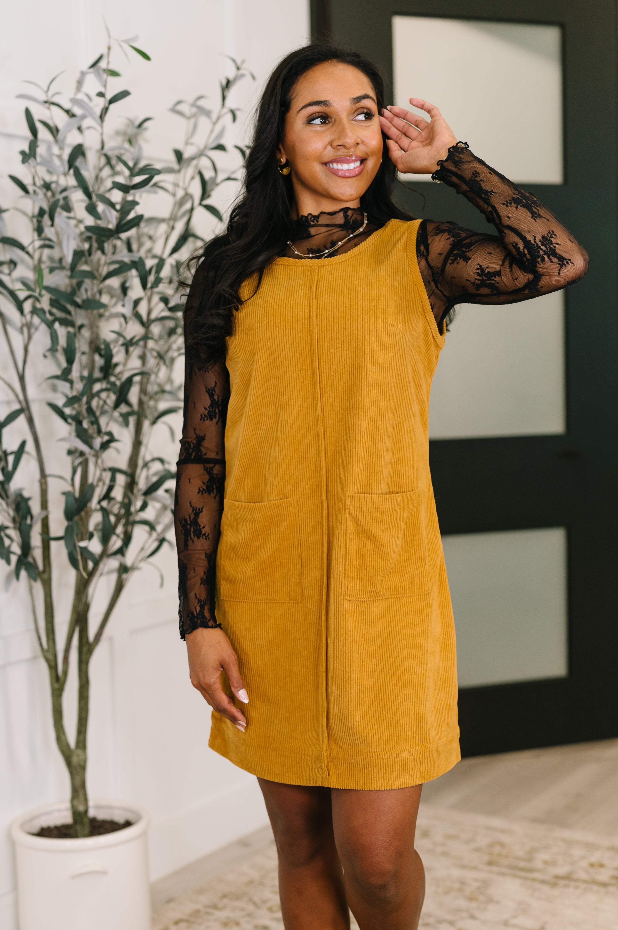 Women's Corduroy Tunic Dress