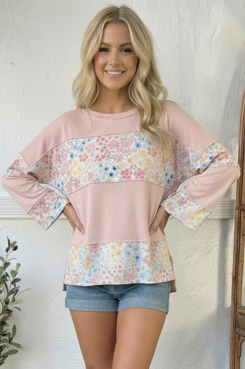 Blush Pink Floral Shirt
