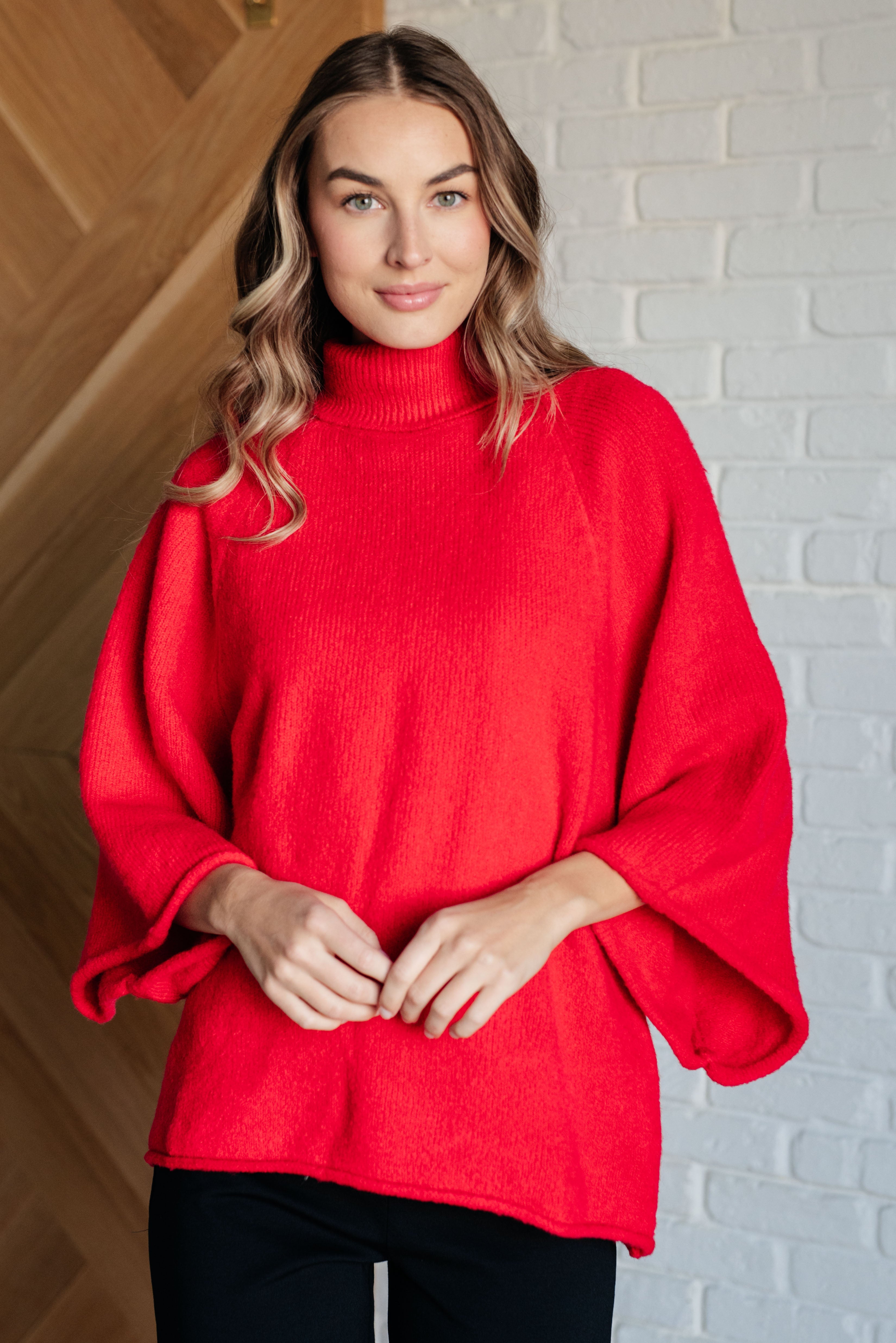 Relaxed Fit Turtleneck Sweater