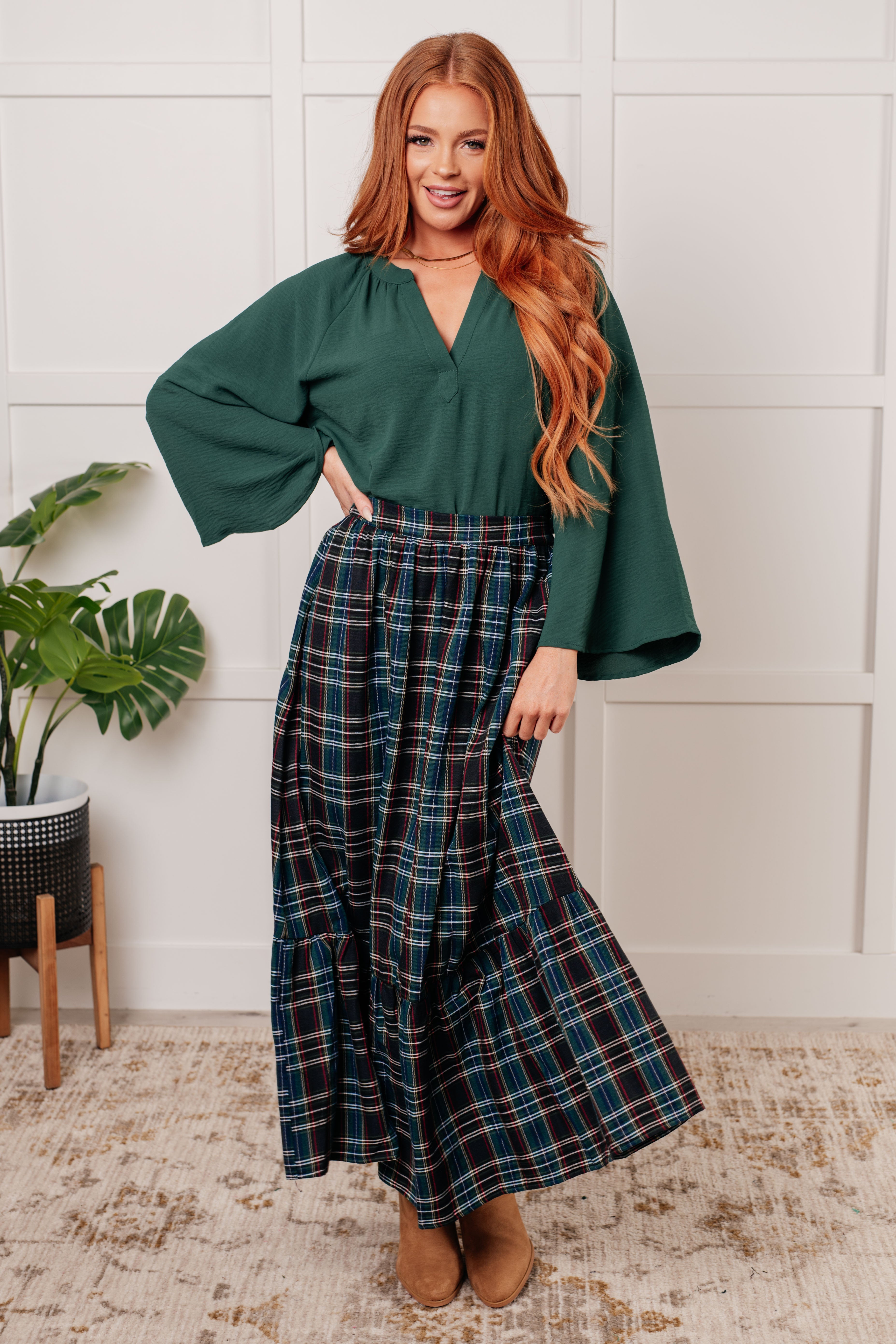 Plaid Maxi Skirt
