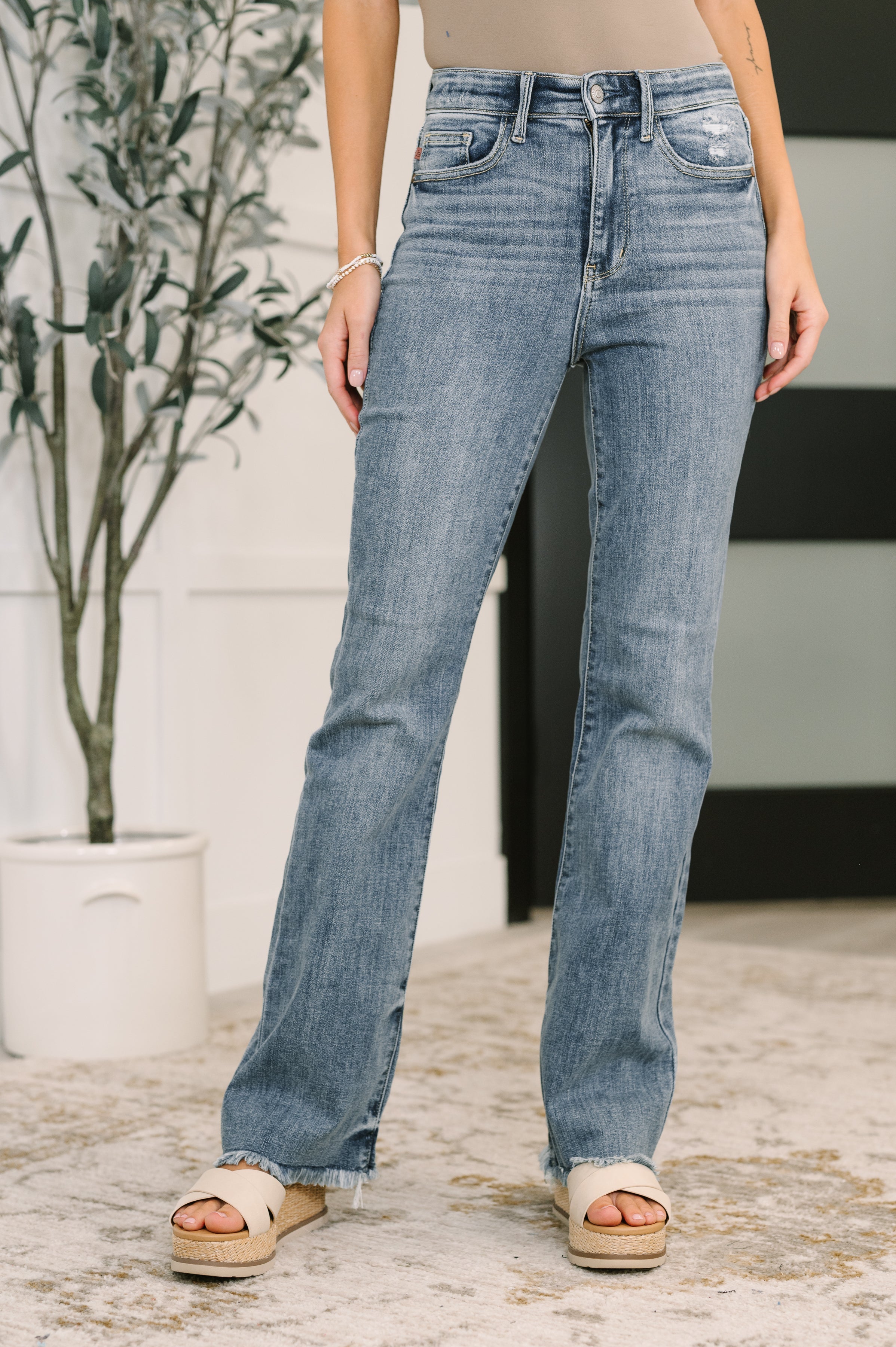 Women's High Waist Bootcut Jeans