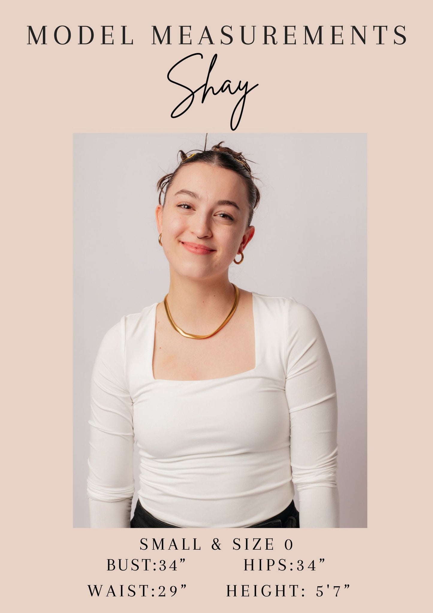 Plain and Sassy V-Neck Tee in Champagne Peach