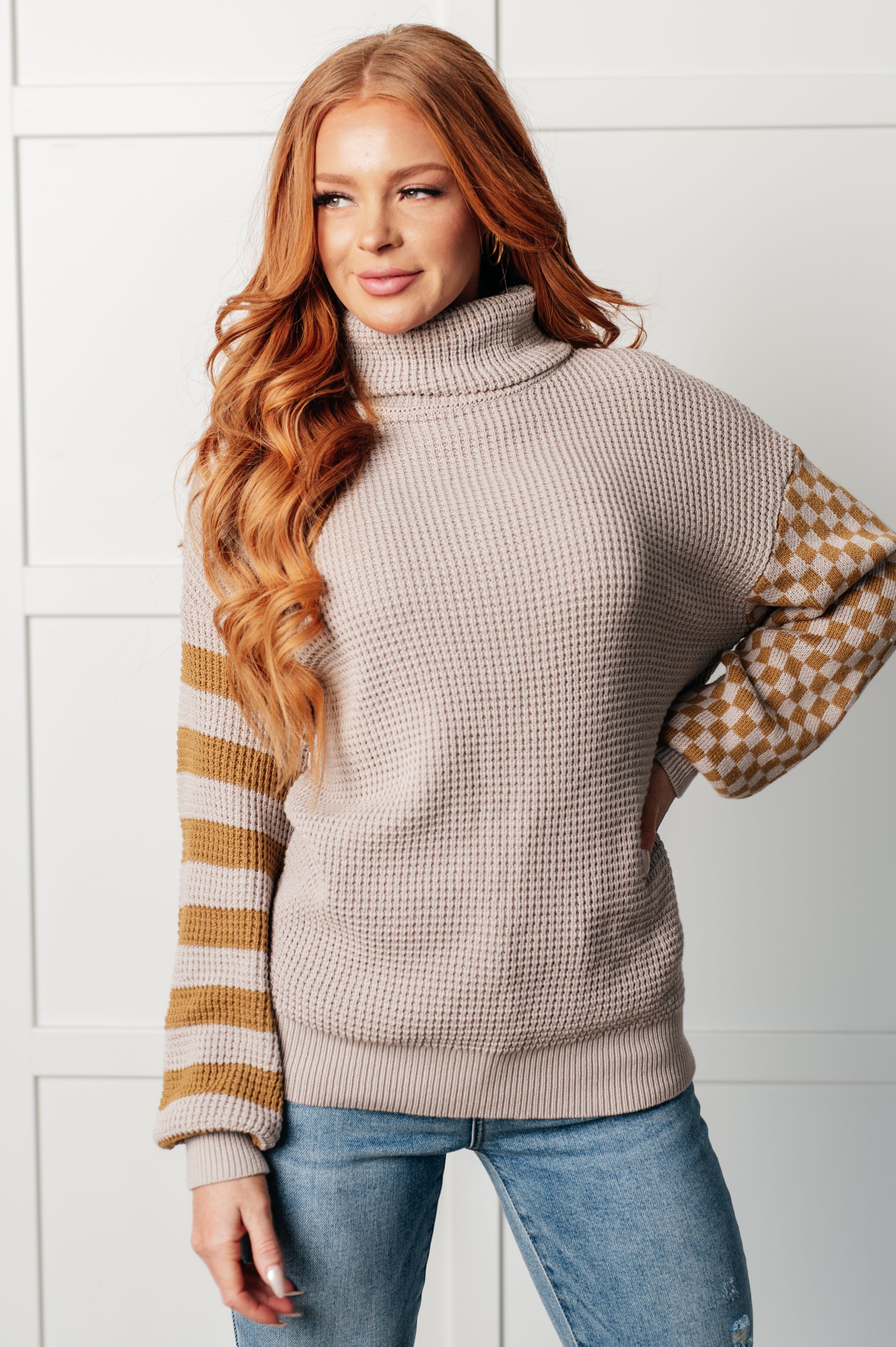 Waffle Knit Sweater