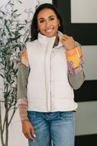 Sand Beige Puffer Vest