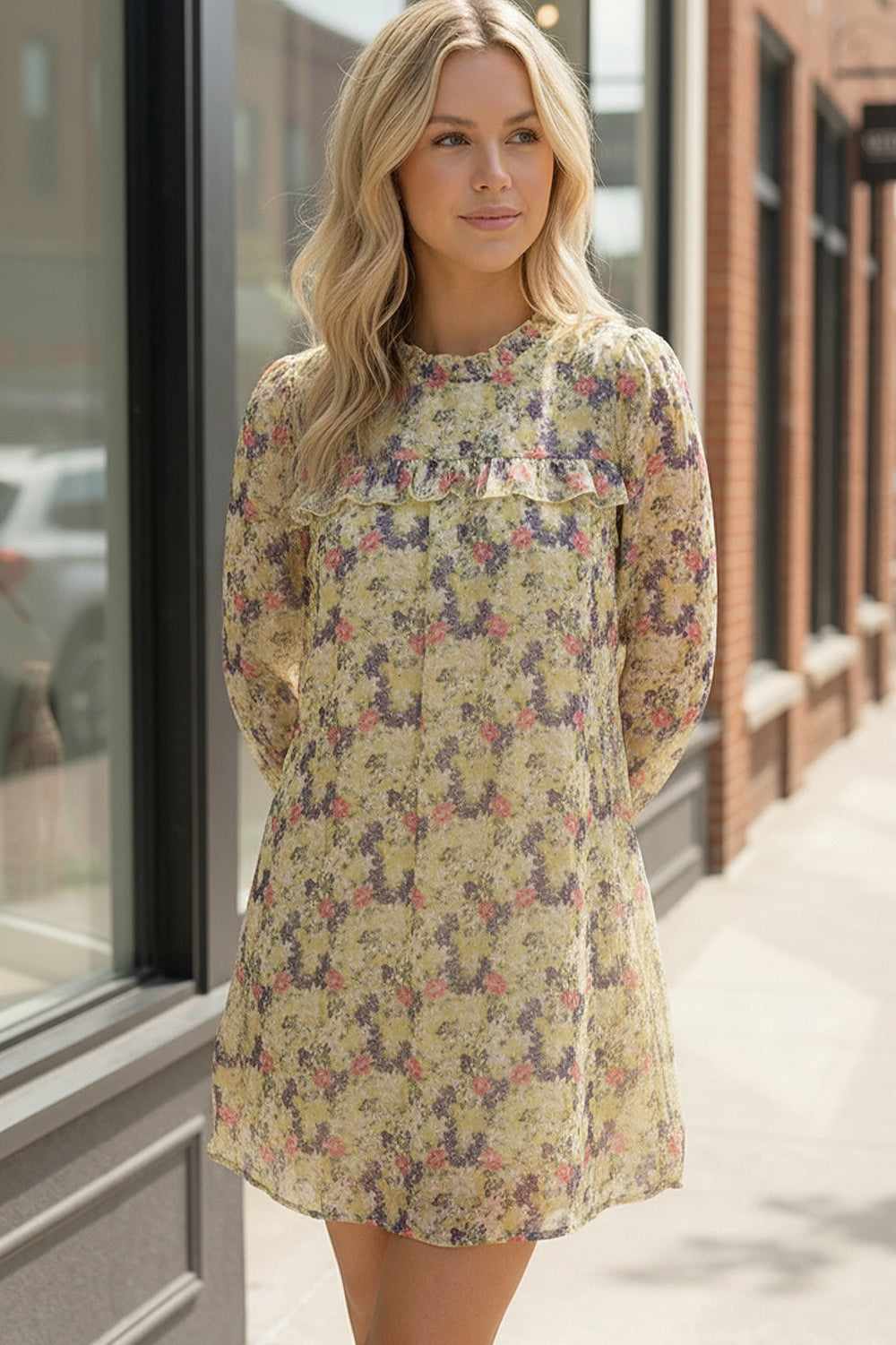 Floral Long Sleeve Dress