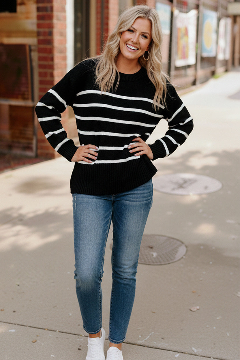 Black and White Stripe Sweater