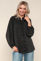Ruffled Button Down Blouse