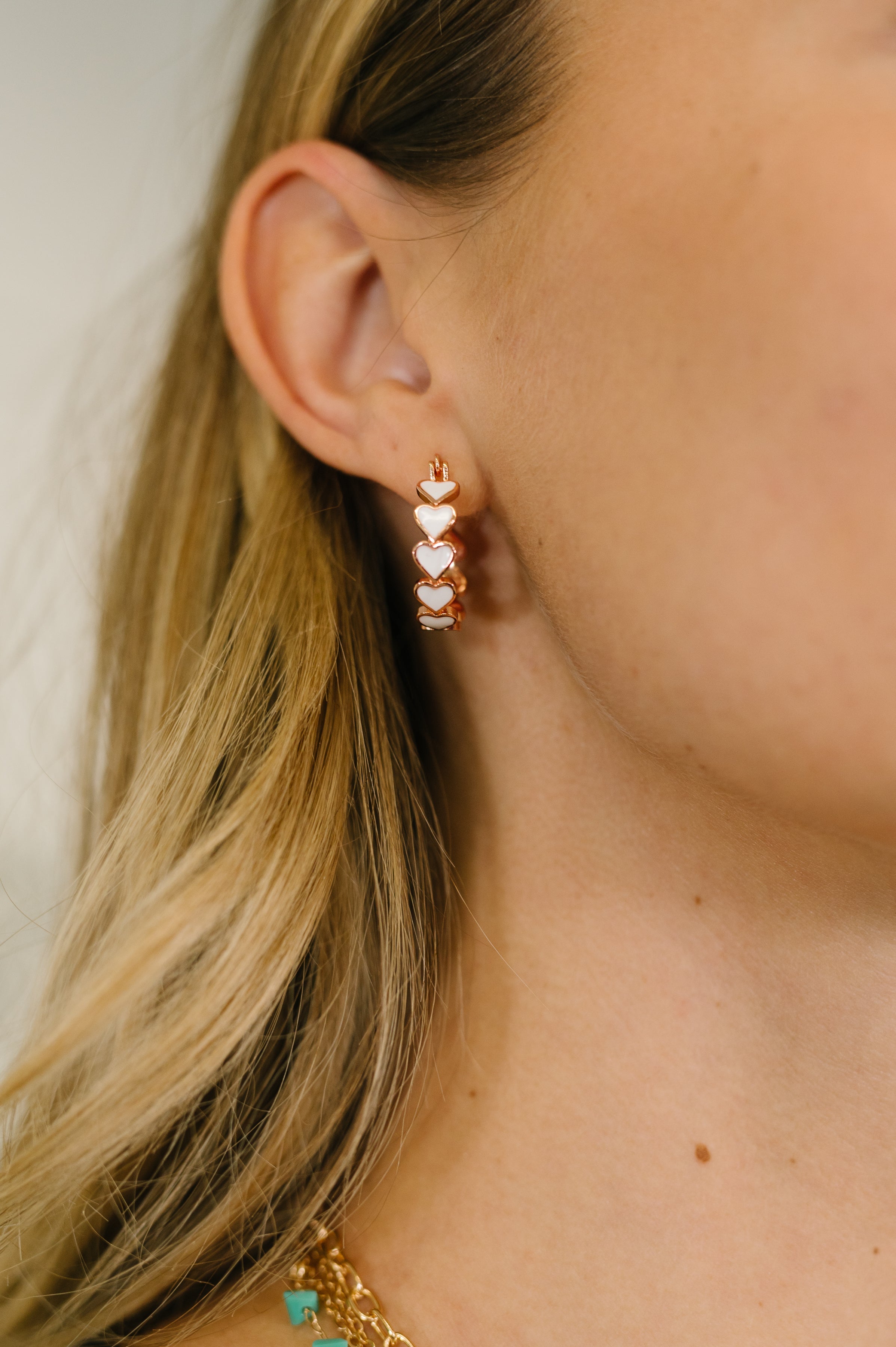 Heart Huggie Earrings