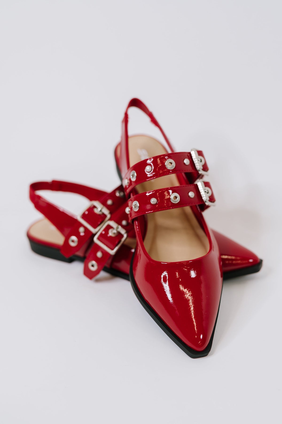 Women's Red Slip-On Shoes