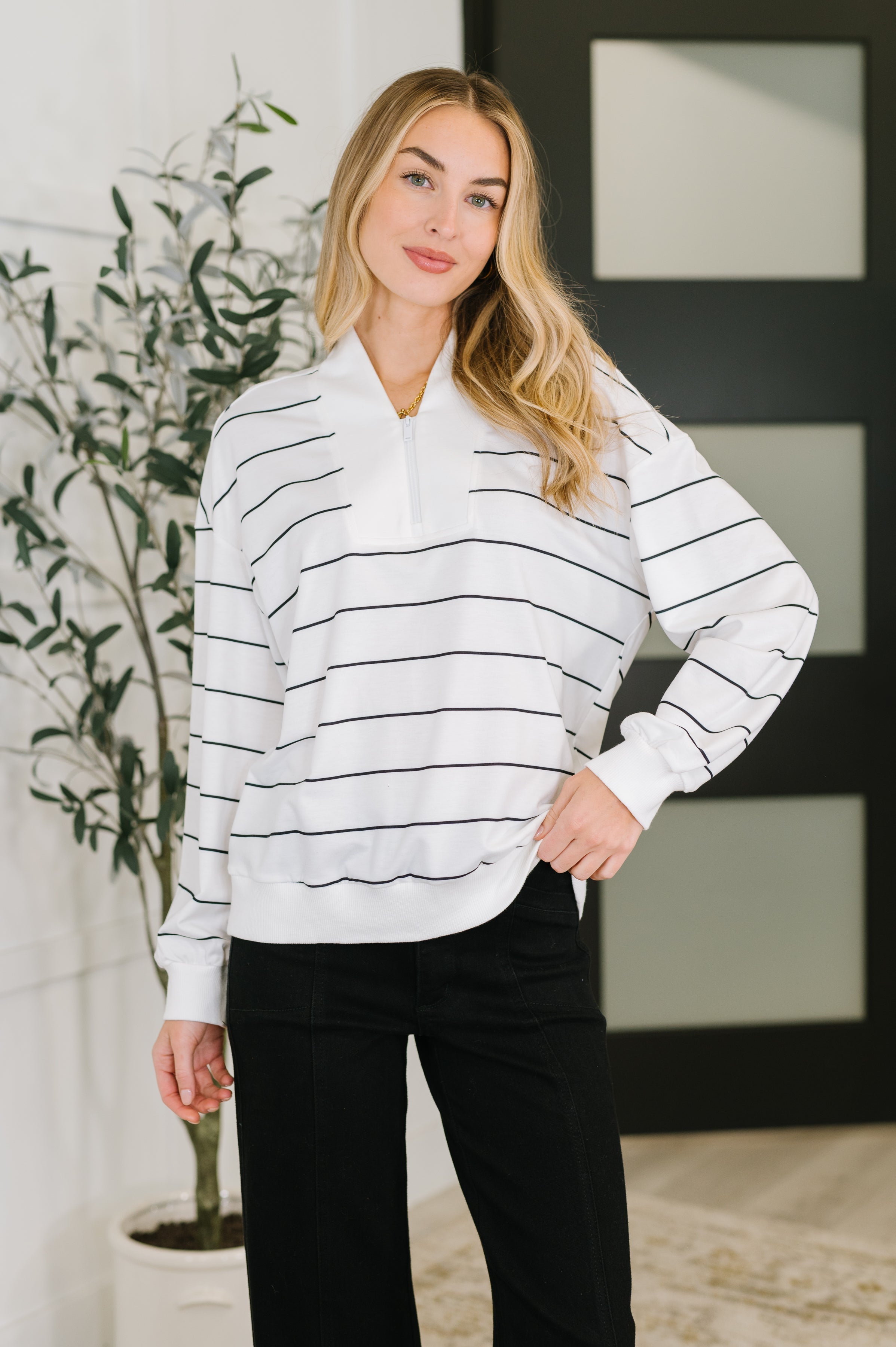 French Terry half zip