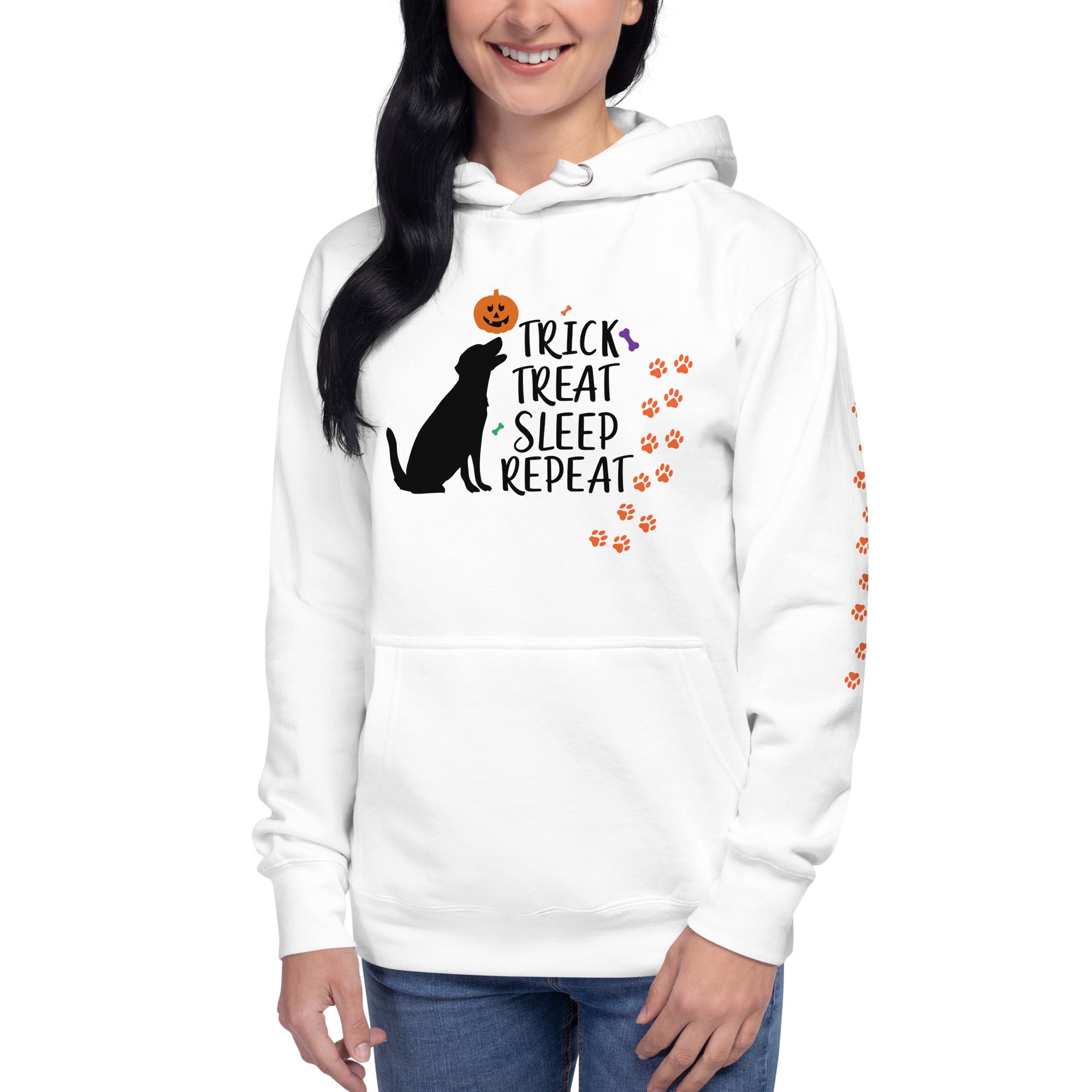 halloween dog womens hoodie