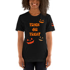 womens trick or treat graphic top