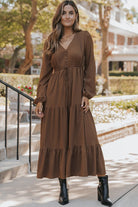 women's tiered maxi dress