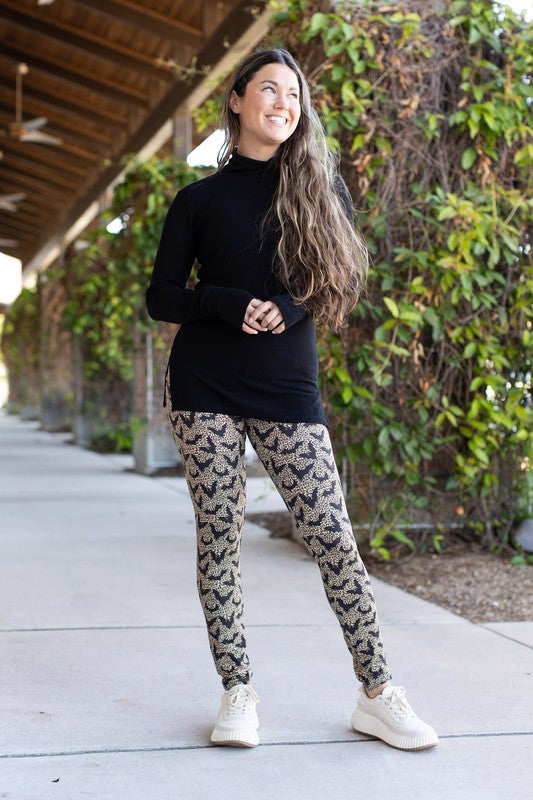 bat print leggings