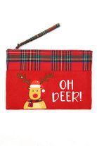 Festive Embroidered Zipper Pouch