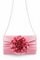 Satin Flower Clutch