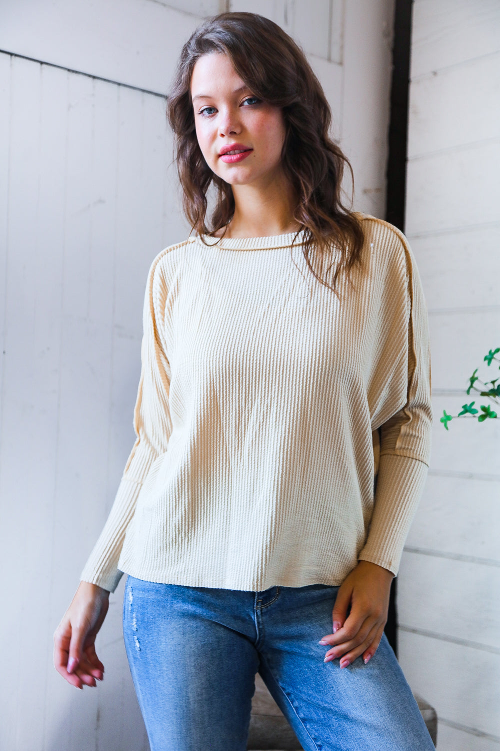 Slouchy Ribbed Long Sleeve