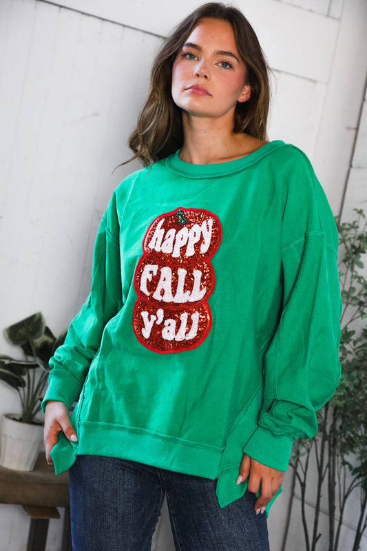 Happy Fall Y'all sequin sweater
