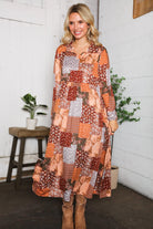 autumn patchwork dress


