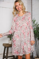 mixed print dress