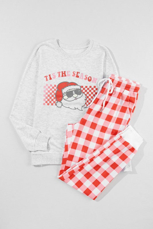 women's santa pajama set