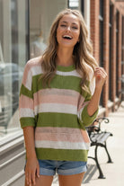 Lightweight Striped Knit Top