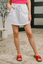 Grey Skort, French Terry Skort, High Waisted Skort with Pockets, Women’s Athleisure, Casual Drawstring Skirt, Lounge Wear, Grey Athletic Skort, Comfortable Summer Bottoms.