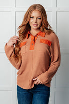 Women's Waffle Knit Top