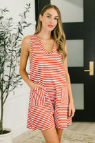 Rust romper, ribbed knit romper, women's loungewear, cable knit romper, sleeveless knit romper, boho casual style, comfortable summer romper, rust colored jumper.