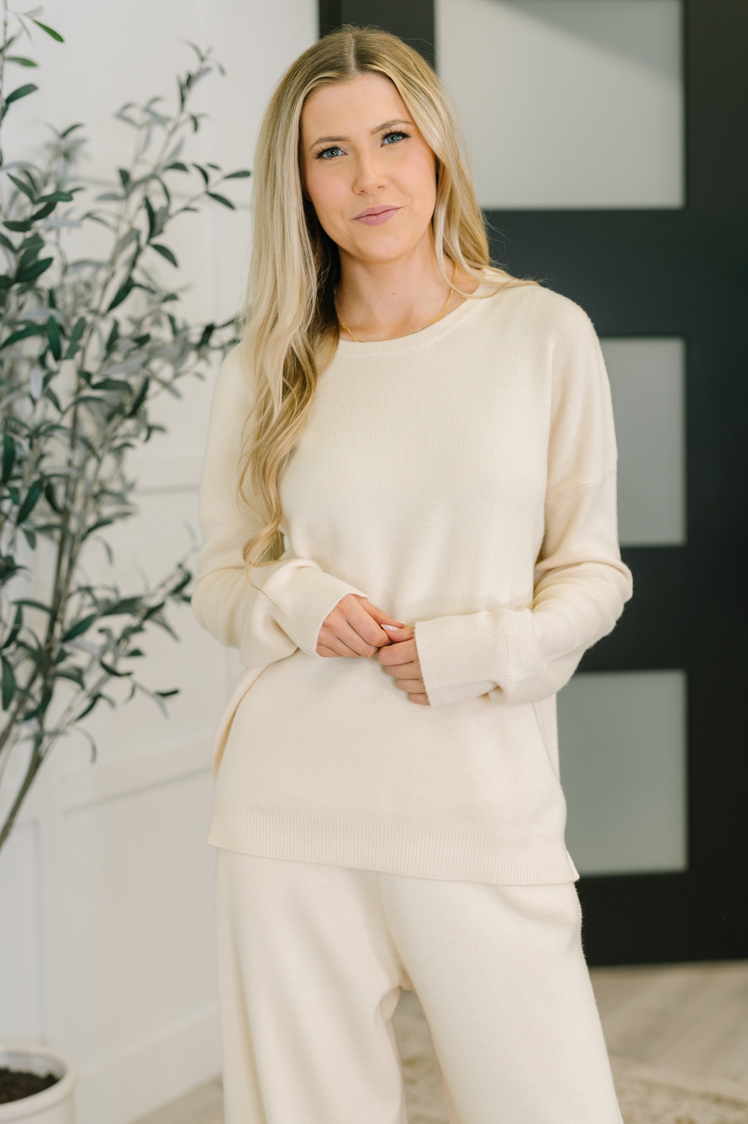 ribbed knit sweater