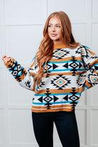 Geometric Striped Sweater