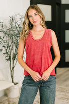 mineral wash tank, v-neck tank top, women's cotton tank, vintage wash top, sleeveless summer shirt, A-line tank, jersey knit top, effortless style