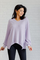 Lavender V-Neck Top