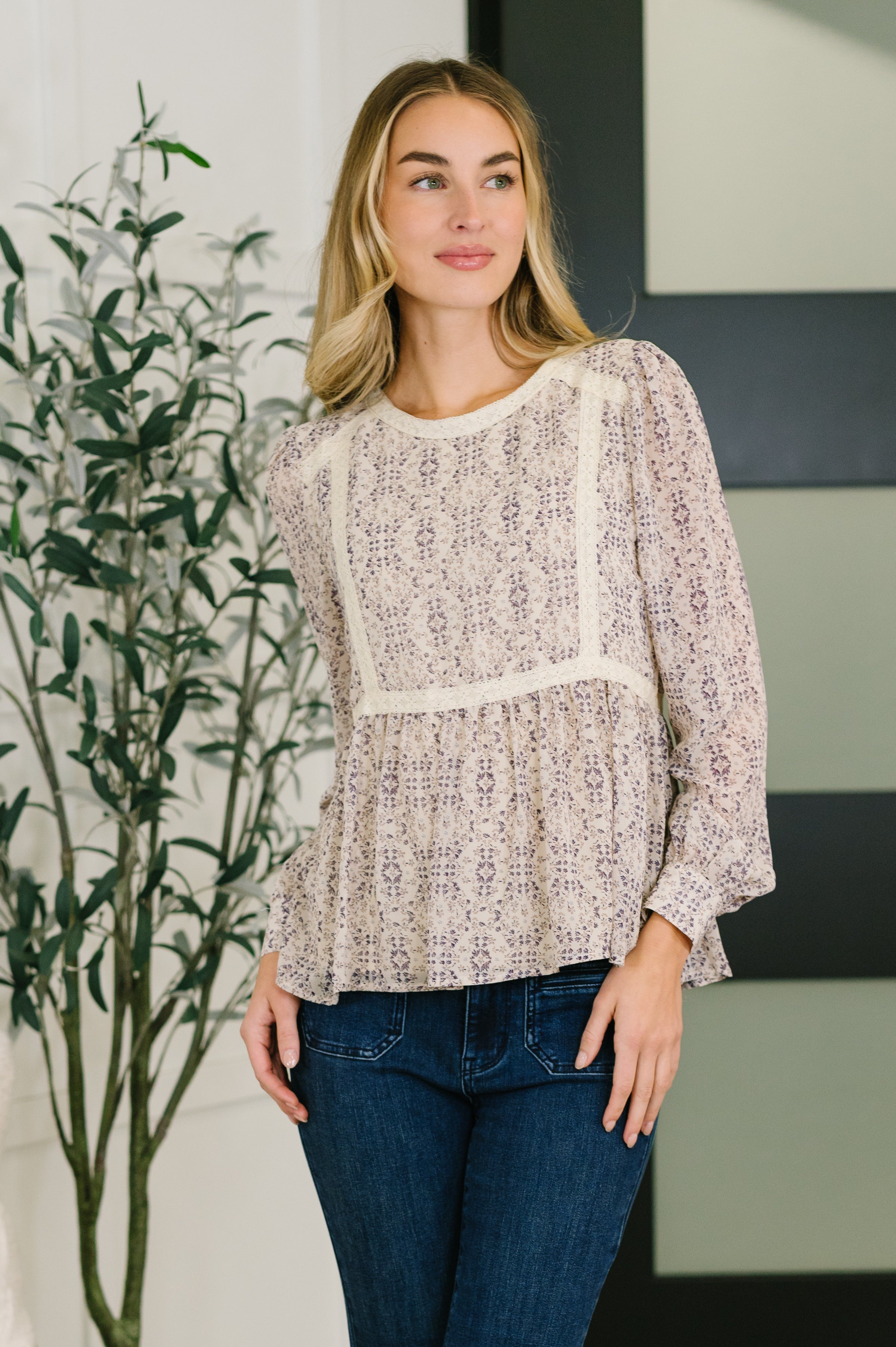 Floral Peplum Blouse