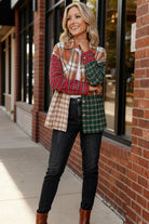 patchwork plaid jacket