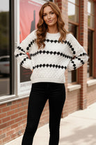 black and white sweater