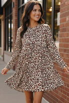 Leopard Print Tiered Dress