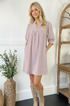 Pink Pin Stripe Dress