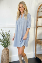 Blue Pin Stripe Dress