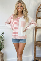 Blush Pink V-Neck Pullover