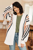 Aztec print cardigan