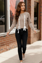 Braided Heart Sweater