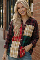 Patchwork Plaid Shirt