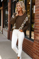 embroidered floral top